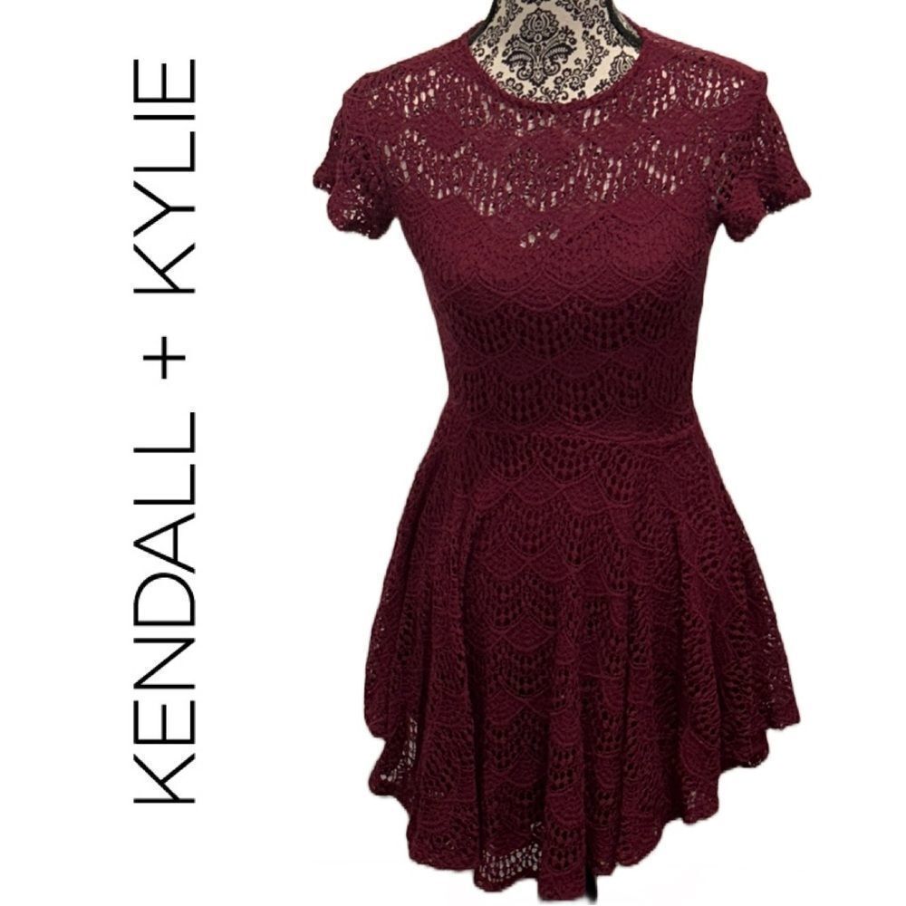 Kendall & Kylie Women’s Lace Crocheted Dress - Size S